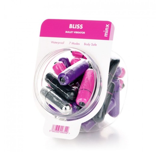 Wibrator-Minx Bliss 7 Mode Mini Bullet Vibratot Multi - 32 pcs